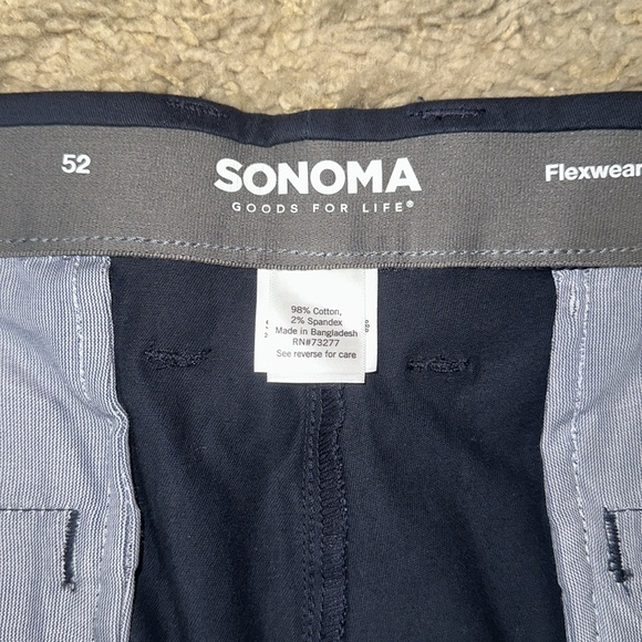 NWT Big & Tall Sonoma Flexwear Flat-Front Dark Sapphire Shorts (52) - Picture 5 of 5